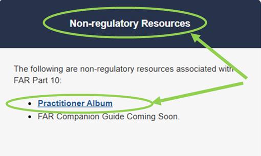 Image of non-regulatory resource practitioner album link