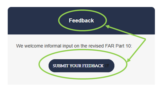 image of feedback link button on part page